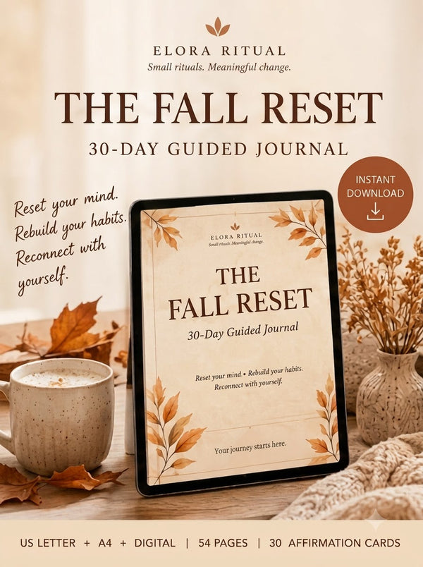 The Fall Reset — 30-Day Guided Journal for Self-Care, Habits & Personal Growth