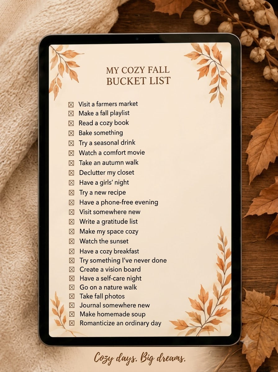 The Fall Reset — 30-Day Guided Journal for Self-Care, Habits & Personal Growth